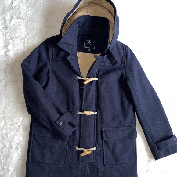 J. Crew Other - Crewcuts boys navy wool coat with a hood size 12